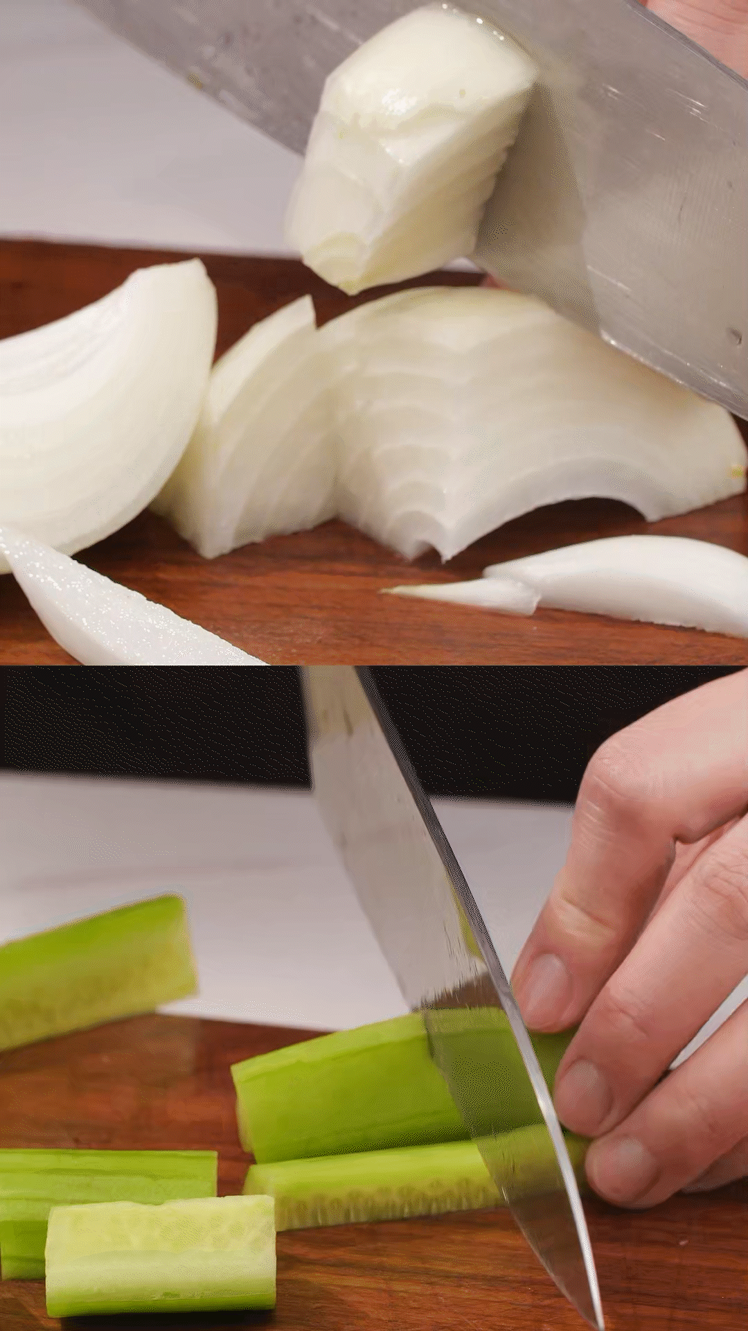 番茄、黃瓜、洋蔥切丁，用適量鹽殺水